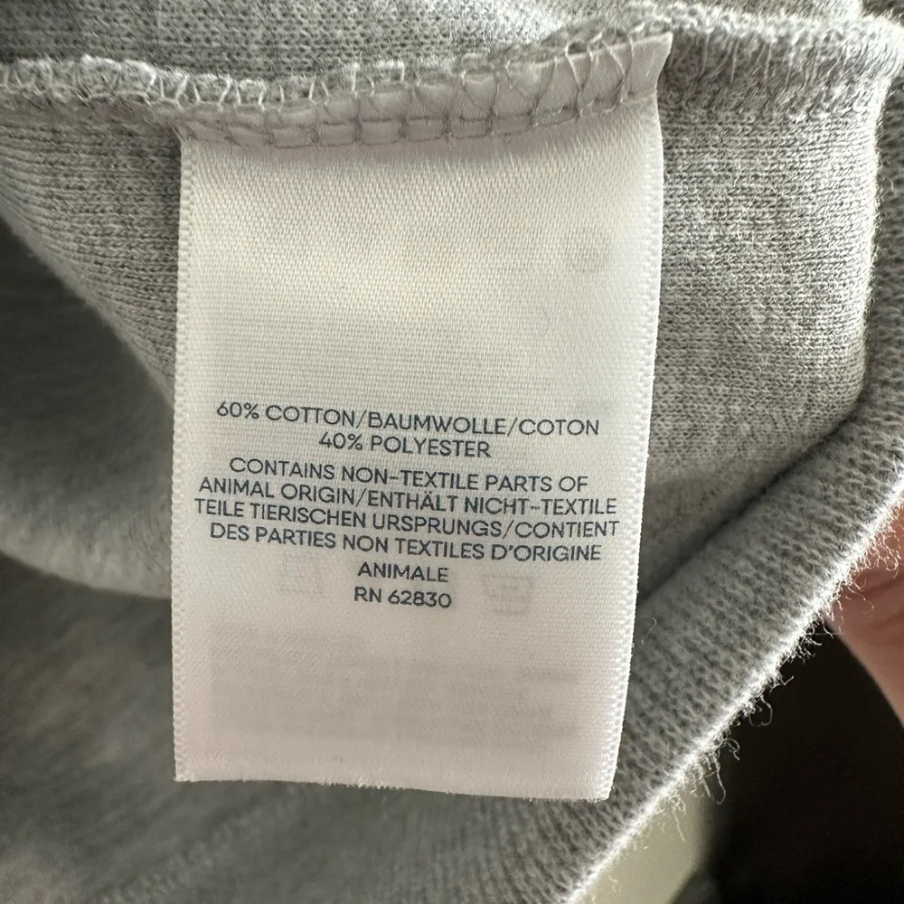 Lands' End Men's Bedford Ribbed Quarter Zip Sweater, Grey Heathered, Medium - Picture 4 of 7